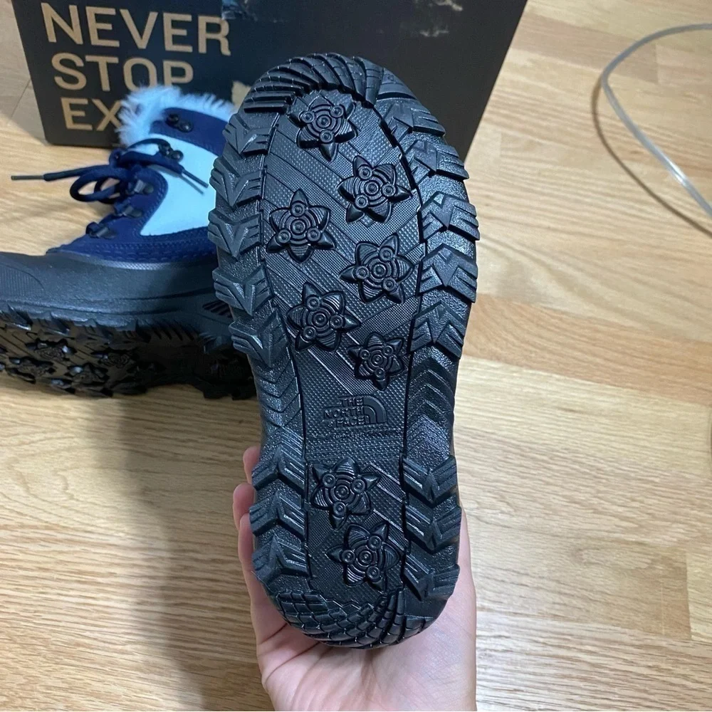 North Face Shellista Extreme Winter Boots NEW Sz 3 Youth Black Blue Snow